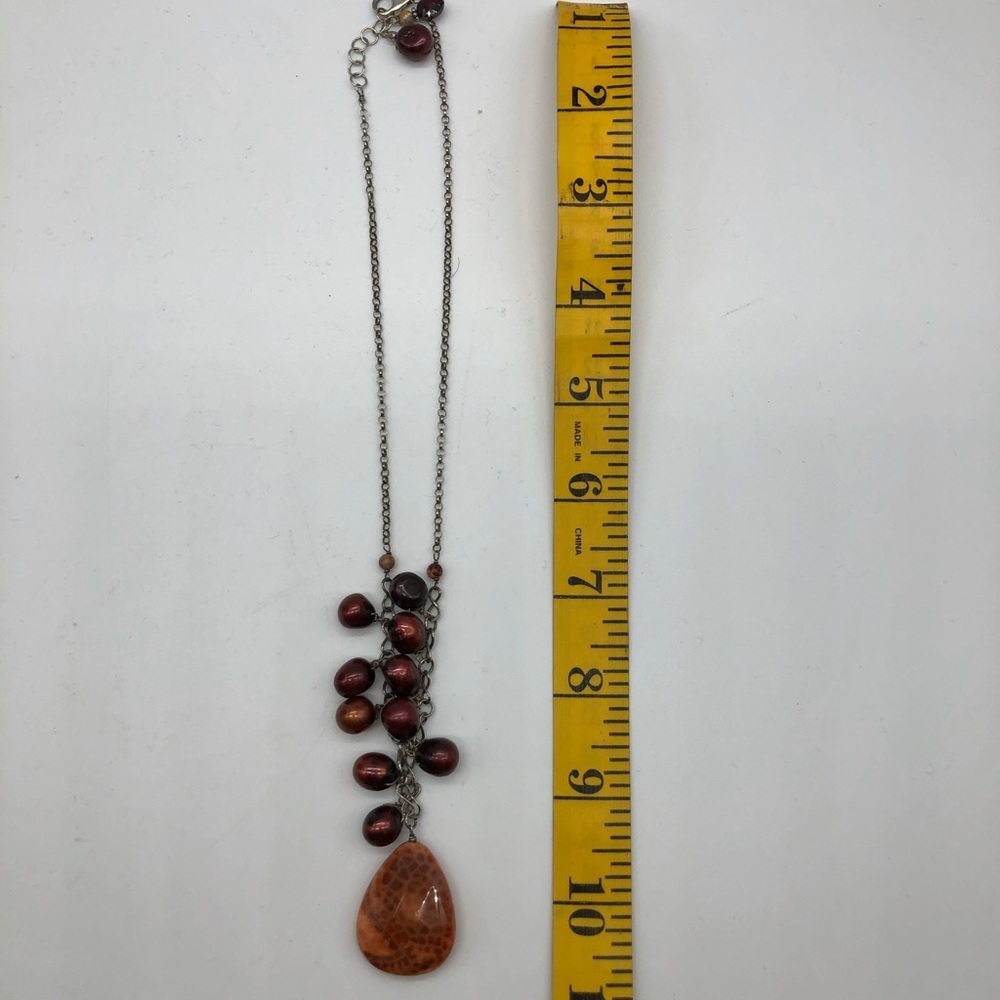 Coral Necklace and Bracelet Set - Picture 5 of 8
